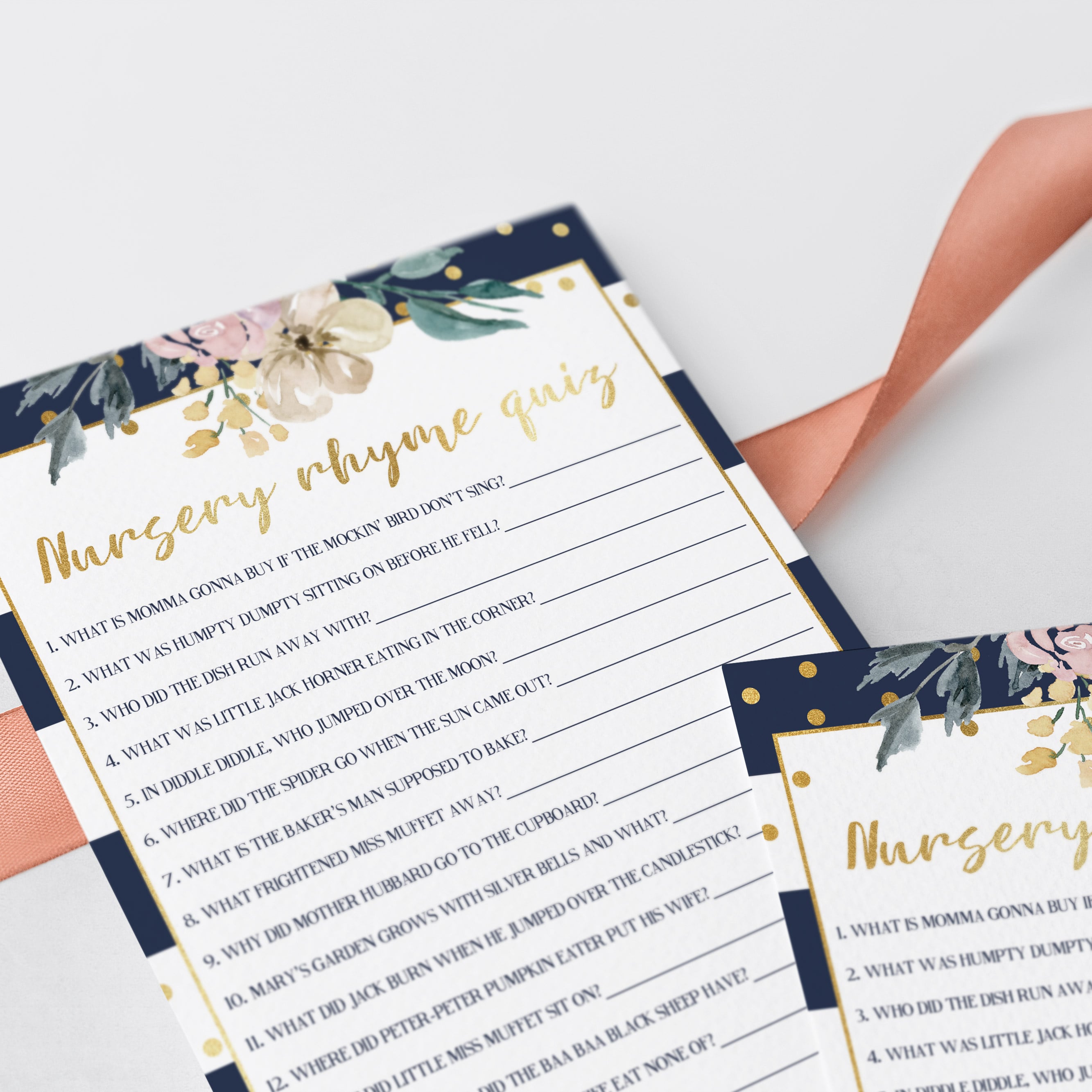 Nursery rhyme game answers baby shower by LittleSizzle