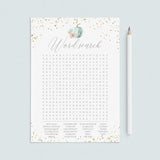 Fall Wedding Shower Word Search Game with Answer Key by LittleSizzle