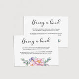 Printable book request card for girl baby shower by LittleSizzle