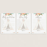 Teepee Baby Shower Games and Keepsakes Bundle by LittleSizzle