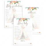 Teepee Baby Shower Games and Keepsakes Bundle by LittleSizzle