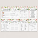 Blush floral baby party games package printable by LittleSizzle