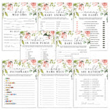 Blush floral baby party games package printable by LittleSizzle
