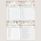 Blush baby shower games pack printable by LittleSizzle