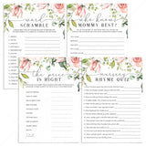 Blush baby shower games pack printable by LittleSizzle