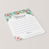 Advice for New Mom Baby Shower Printable