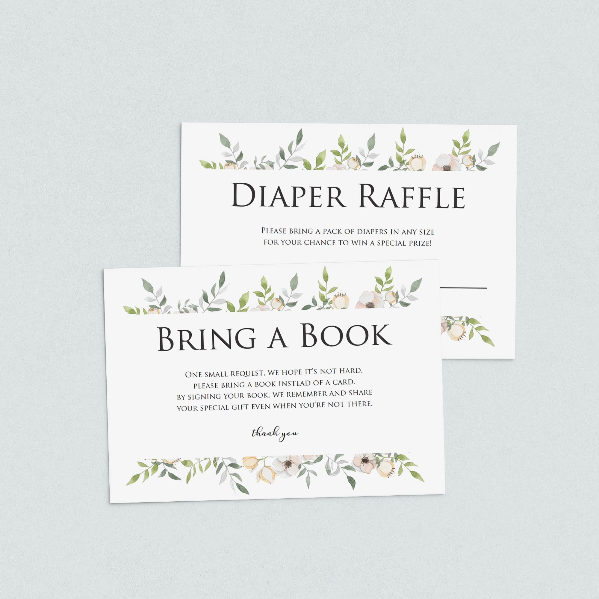 Classic baby shower invitation enclosure cards by LittleSizzle