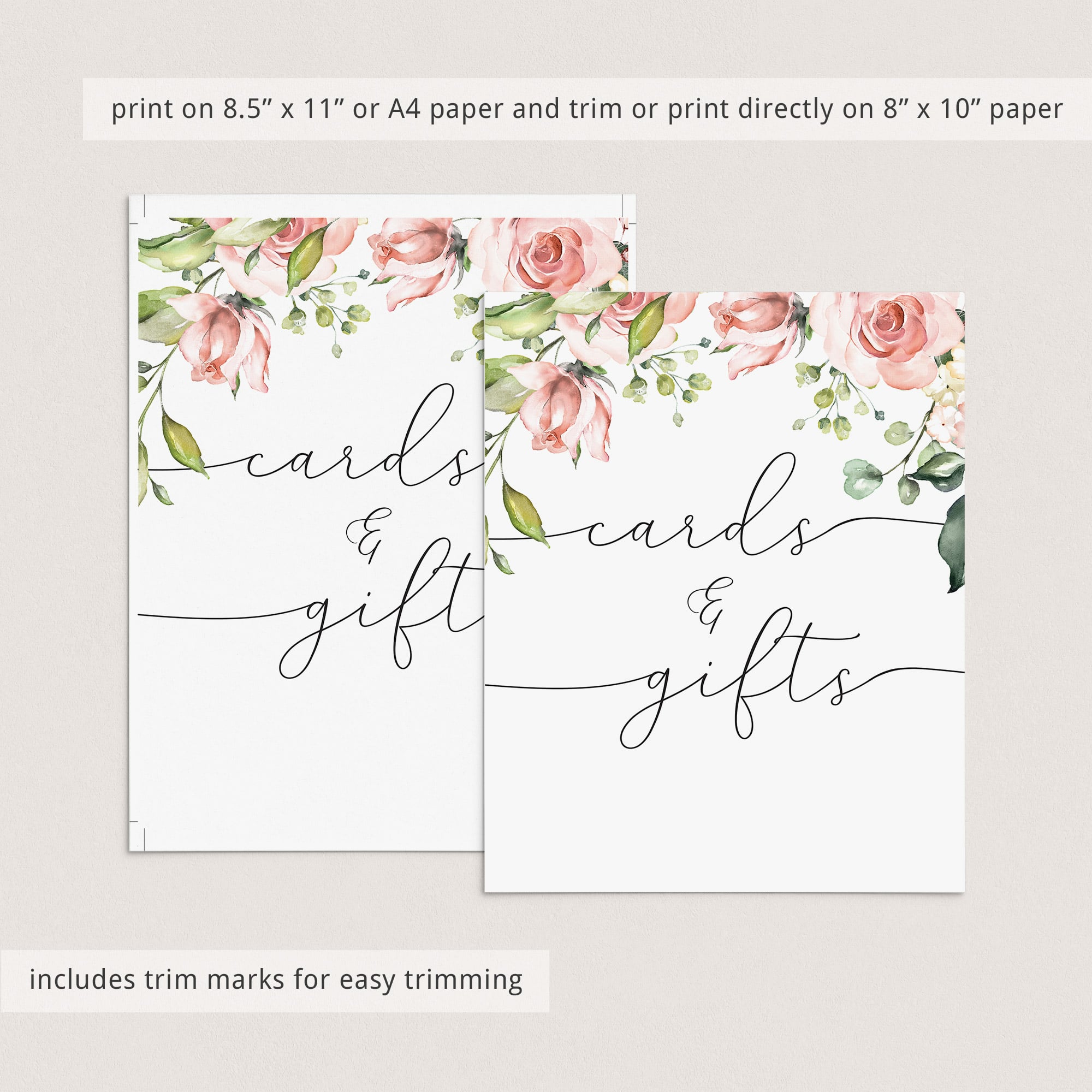 Watercolor flowers on baby shower decorations by LittleSizzle