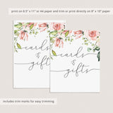 Watercolor flowers on baby shower decorations by LittleSizzle