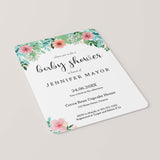 Floral Baby Shower Invitation Set Templates