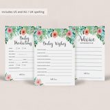 Printable Games for Floral Baby Shower