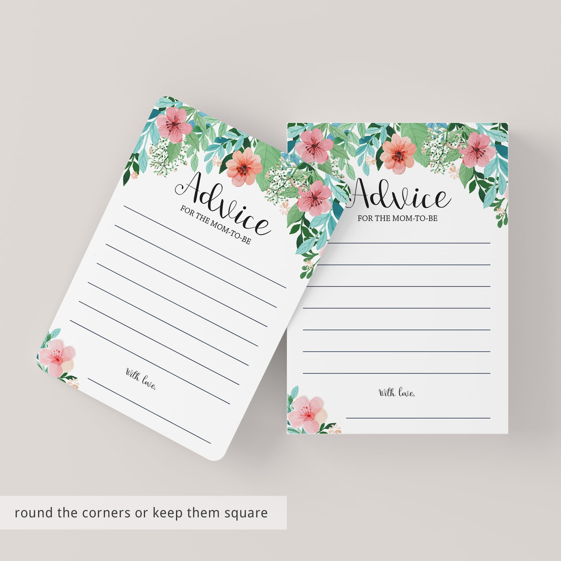 Printable advice cards for new mom by LittleSizzle