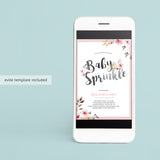 Editable baby sprinkle invitation for girl by LittleSizzle
