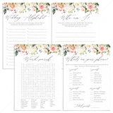 printable bridal shower game cards by LittleSizzle