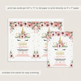 Pink floral baby shower postponement announcement by LittleSizzle