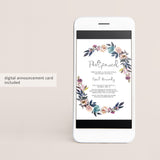 Digital baby shower new plan announcement template by LittleSizzle