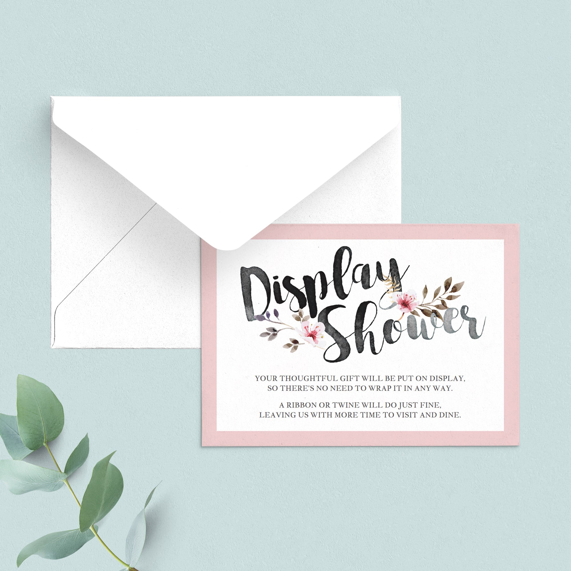 Display shower insert cards pink floral by LittleSizzle