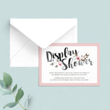 Display shower insert cards pink floral by LittleSizzle