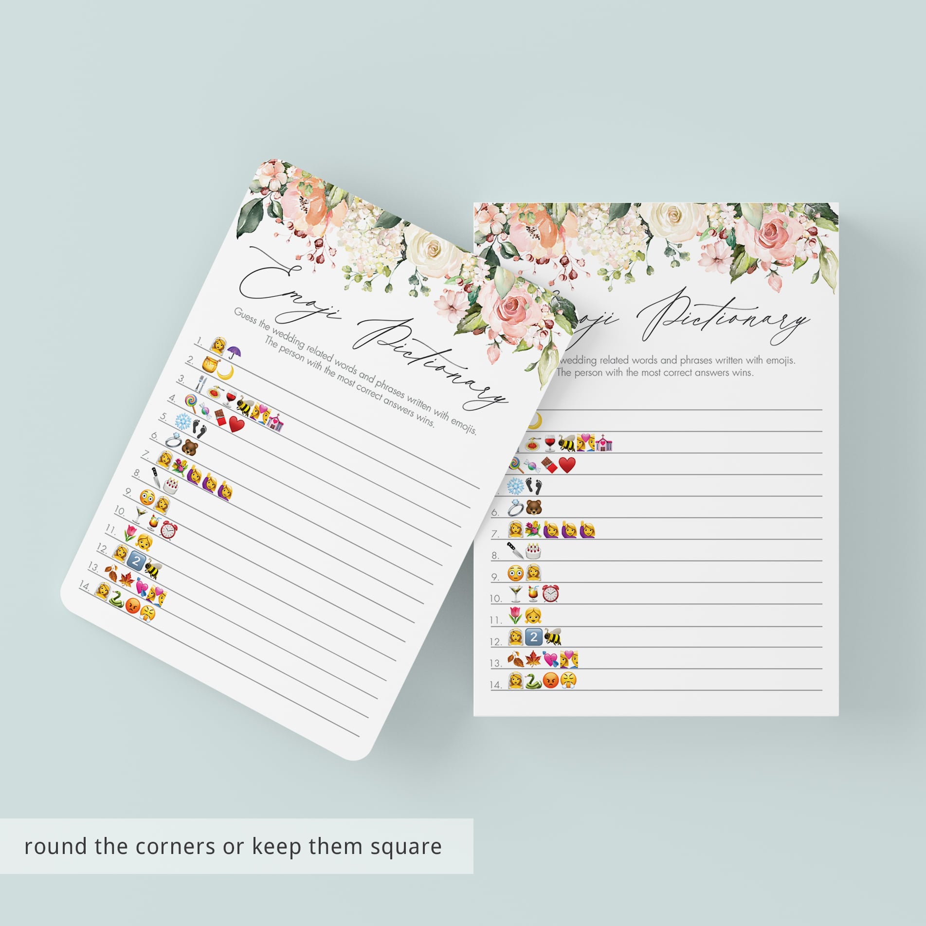 watercolor flowers bridalshower activity ideas