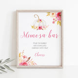 Pink pumpkin mimosa bar table sign by LittleSizzle