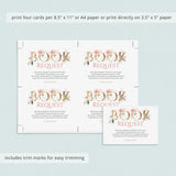 DIY books for baby cards with pink flowers and gold wording by LittleSizzle