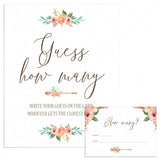 Guess How Many Game Printable Floral Theme by LittleSizzle
