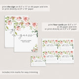 Guess How Many Game Template Blush Floral