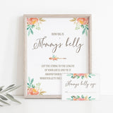 How big is mommy's belly game sign and cards by LittleSizzle
