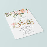 Gold and floral birthday invitation one by LittleSizzle