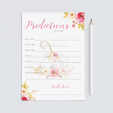 Floral pumpkin baby shower predictions game by LittleSizzle