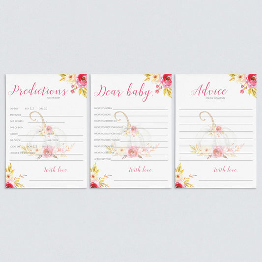 Floral pumpkin baby shower games for girl by LittleSizzle