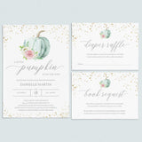 Floral Pumpkin Baby Shower Invitation Set by LittleSizzle