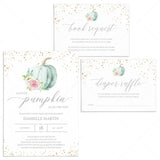 Floral Pumpkin Baby Shower Invitation Set by LittleSizzle