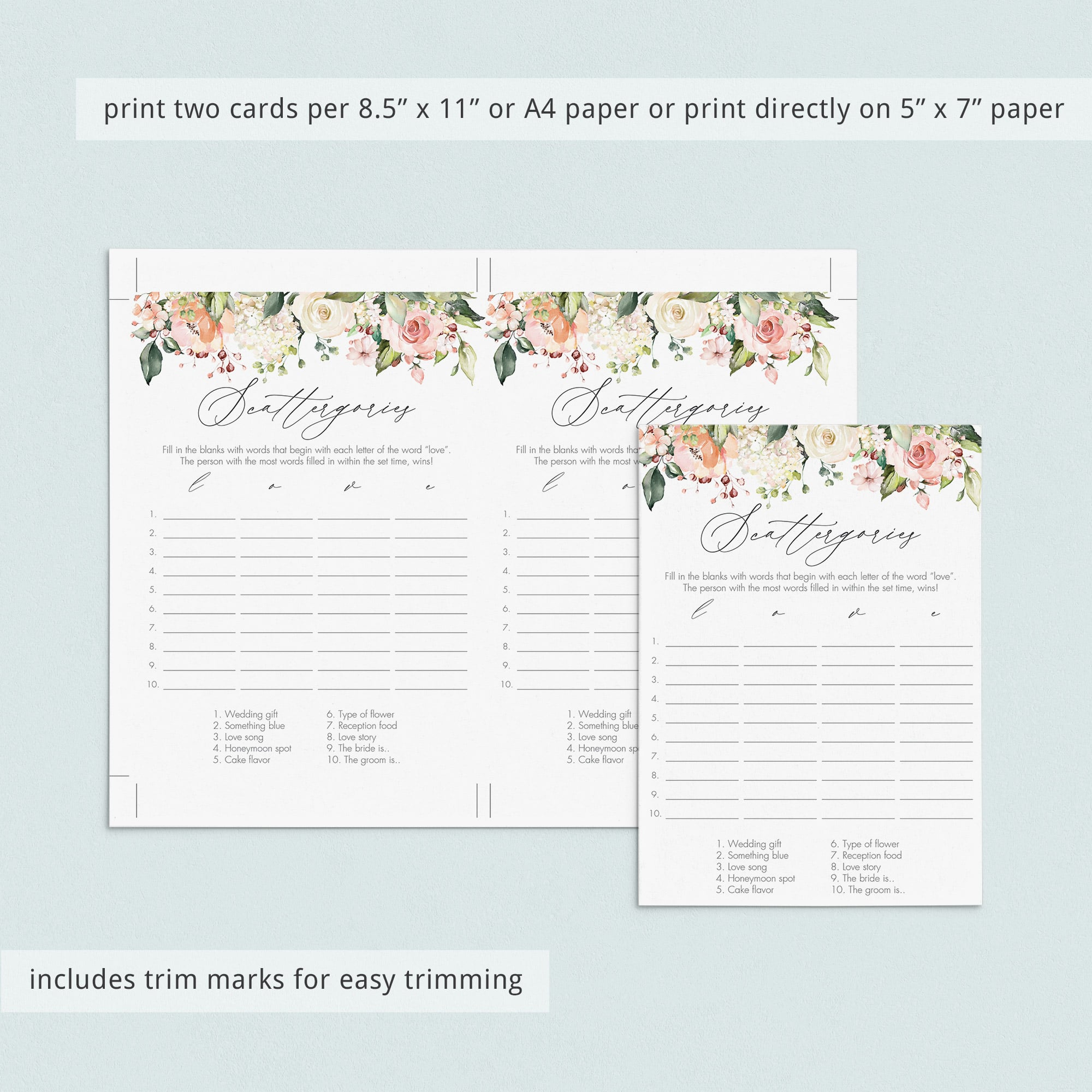 Download fun bridal shower games for floral theme bridal party by LittleSizzle