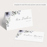 Editable name cards printable PDF template by LittleSizzle