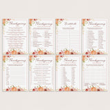 Floral Pumpkin Thanksgiving Games and Activities Printable by LittleSizzle