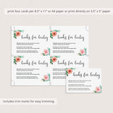 Editable Baby Shower Invitation Insert by LittleSizzle