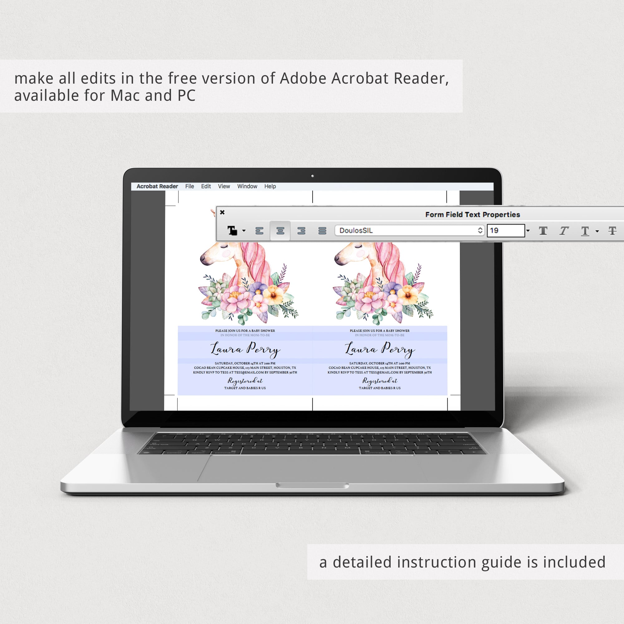 Printable baby shower invitations by LittleSizzle