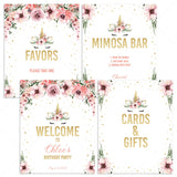 Unicorn Birthday Decorations Package Printable by LittleSizzle
