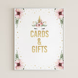 Card and gifts table sign babyshower decorations by LittleSizzle