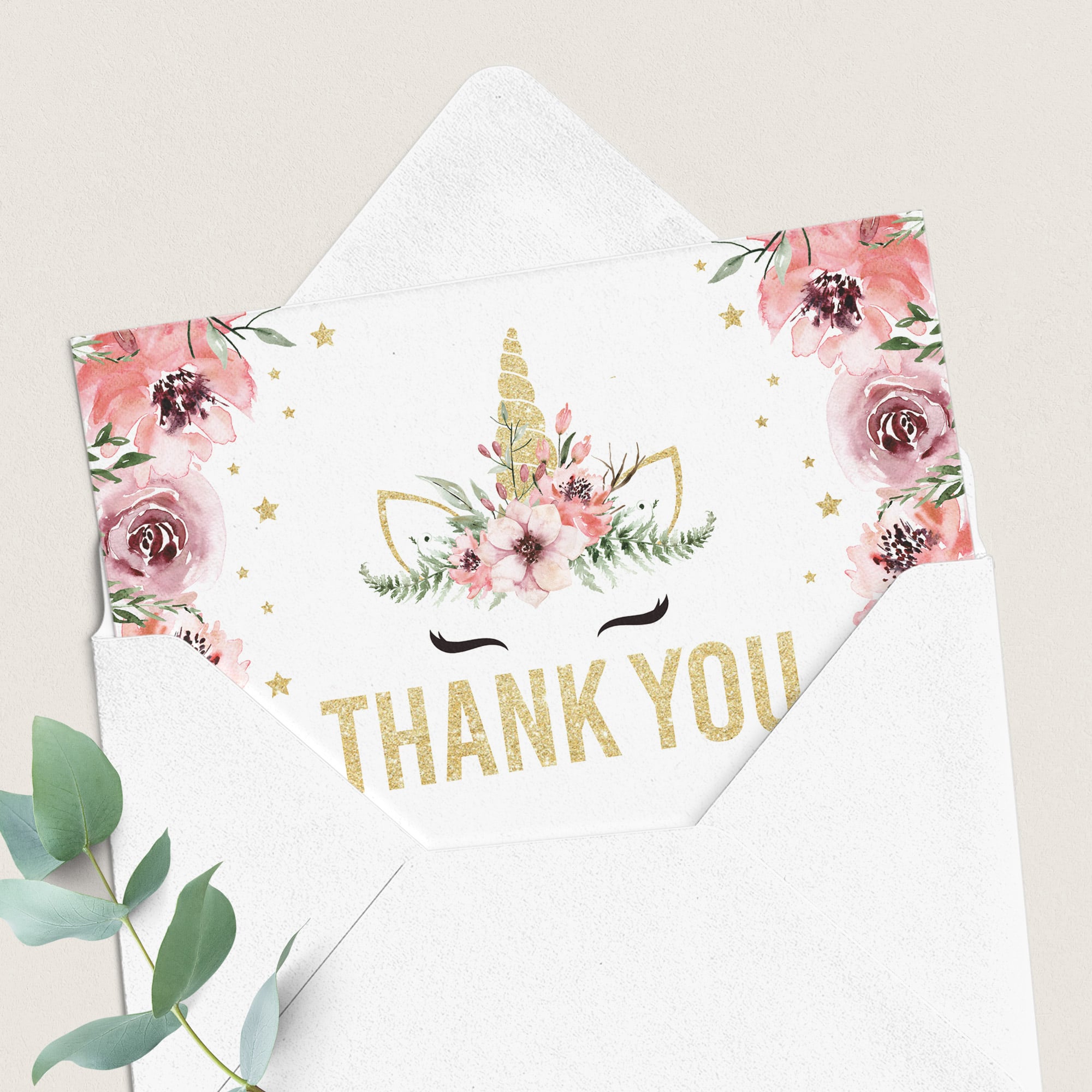 Printable unicorn thank you notes by LittleSizzle