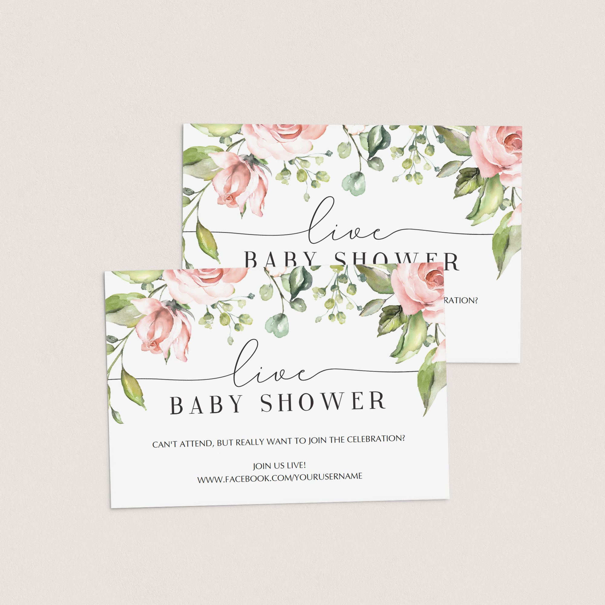 Facebook event baby shower cards by LittleSizzle
