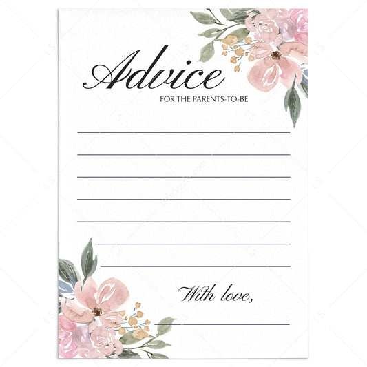 Baby advice cards for new parents girl shower by LittleSizzle