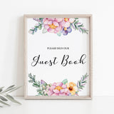 Sign our guest book sign with flowers by LittleSizzle