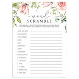 floral wedding games instant download by LittleSizzle