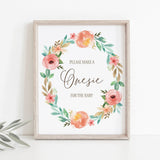 Floral wreath baby shower decor by LittleSizzle