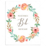 Girl Baby Shower Bib Decorating Station Sign by LittleSizzle