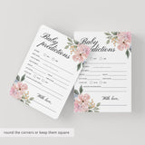 Blush baby shower pink florals predictions by LittleSizzle