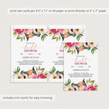Boho Chic Bridal Shower Invitation PDF Template