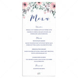 Pink Flowers Bridal Shower Menu Template by LittleSizzle
